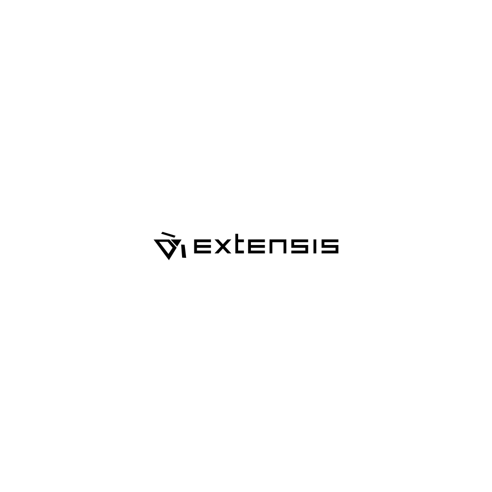 Image of the logo Extensis in positive monochrome.  This is an image related to a project inside Pedro Rodrigues (Treze413) graphic design portfolio.