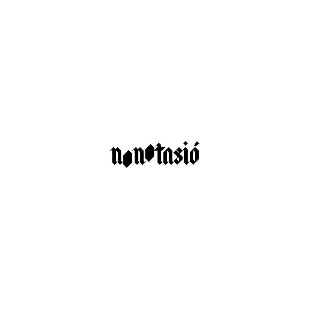 Image of the logo Nonotasio in positive monochrome.  This is an image related to a project inside Pedro Rodrigues (Treze413) graphic design portfolio.